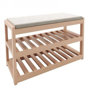 Shoe rack Tarrot pakoworld 6 pairs natural-grey 70x28x42cm