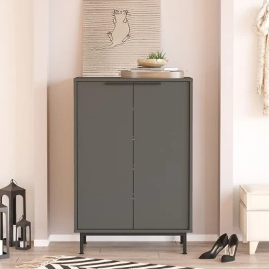 Shoe rack Kinga 5 shelves pakoworld in anthracite 72x35.5x105.6cm