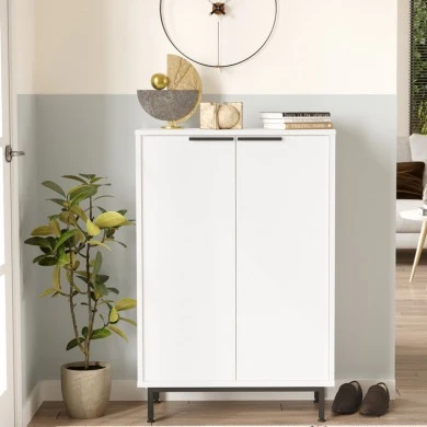 Shoe rack Kinga 5 shelves pakoworld in white 72x35.5x105.6cm