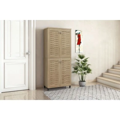 Shoe cabinet MANTAM pakoworld 24 pairs sonoma 78x40x170.5cm