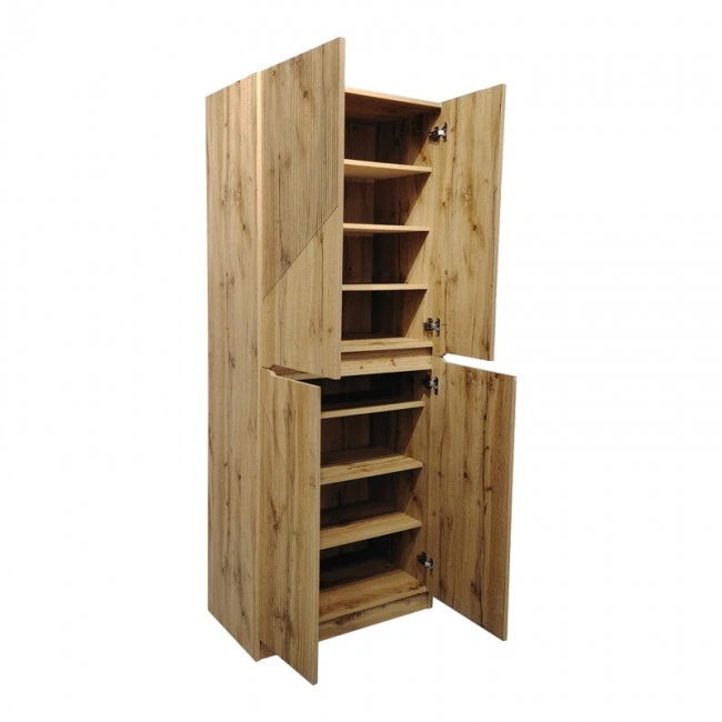 Shoe rack-cabinet Kebell pakoworld in oak shade 71x41.5x180.4cm