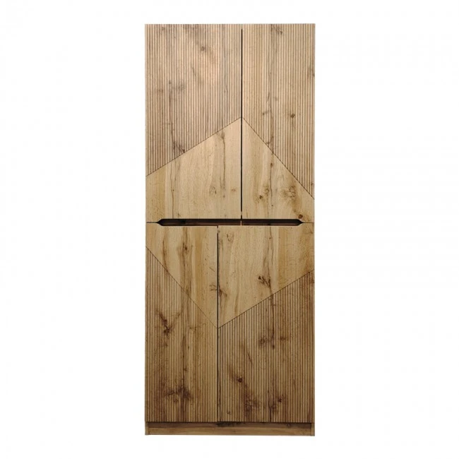 Shoe rack-cabinet Kebell pakoworld in oak shade 71x41.5x180.4cm