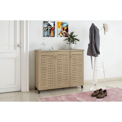 Shoe cabinet MANTAM pakoworld 16 pairs sonoma 115.5x40x92cm