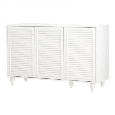Shoe cabinet Ronan pakoworld in white color 105x35x.66cm