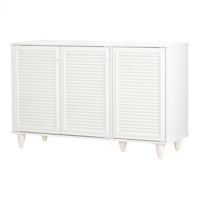 Shoe cabinet Ronan pakoworld in white color 105x35x.66cm
