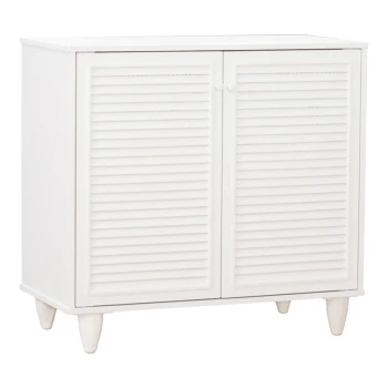 Shoe cabinet Ronan pakoworld in white color 70.5x35x.66cm