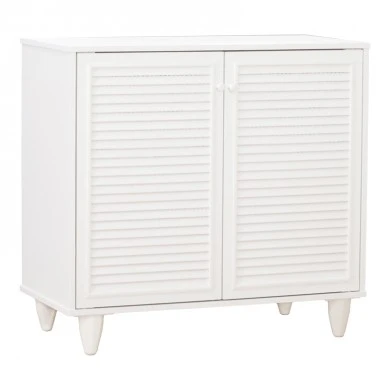 Shoe cabinet Ronan pakoworld in white color 70.5x35x.66cm