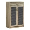 Shoe cabinet Sante pakoworld 20 pairs sonoma-dark grey color 80x37x123cm