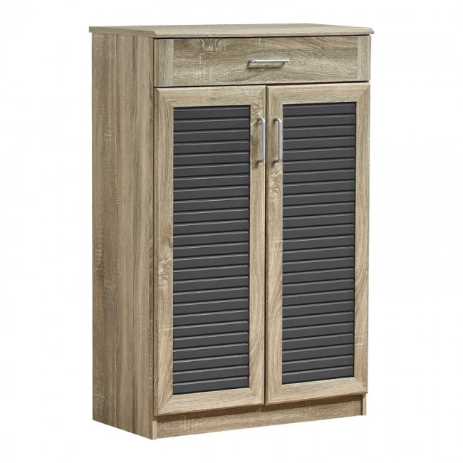 Shoe cabinet Sante pakoworld 20 pairs sonoma-dark grey color 80x37x123cm