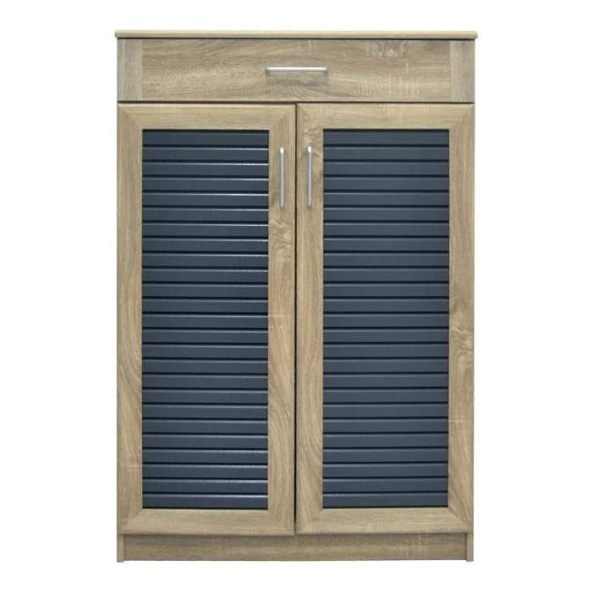 Shoe cabinet Sante pakoworld 20 pairs sonoma-dark grey color 80x37x123cm