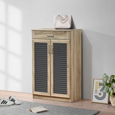 Shoe cabinet Sante pakoworld 20 pairs sonoma-dark grey color 80x37x123cm