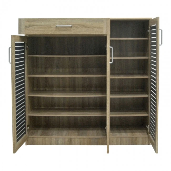 Shoe cabinet Sante pakoworld 30 pairs in sonoma-dark grey color 120x37x123cm