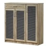 Shoe cabinet Sante pakoworld 30 pairs in sonoma-dark grey color 120x37x123cm