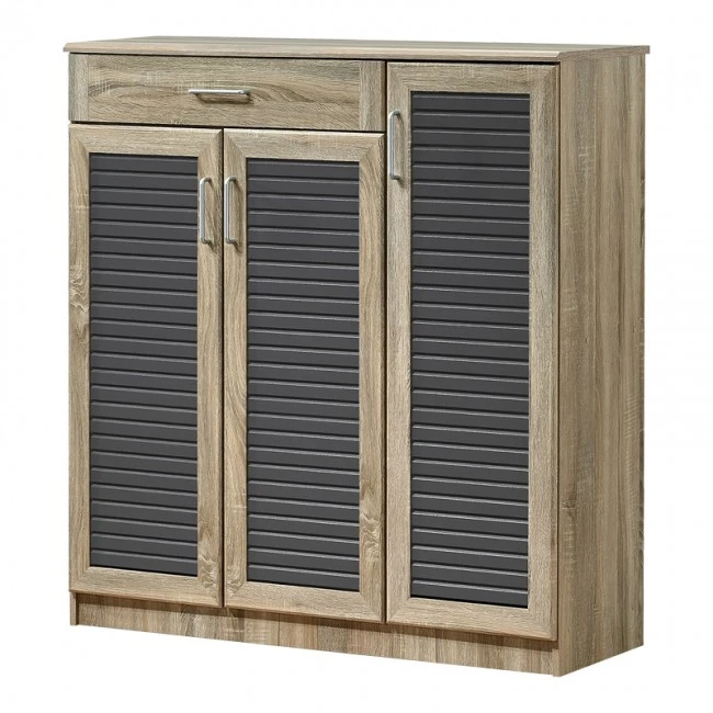 Shoe cabinet Sante pakoworld 30 pairs in sonoma-dark grey color 120x37x123cm