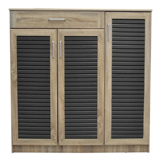 Shoe cabinet Sante pakoworld 30 pairs in sonoma-dark grey color 120x37x123cm