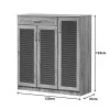 Shoe cabinet Sante pakoworld 30 pairs in sonoma-dark grey color 120x37x123cm