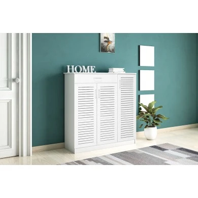 Shoe cabinet Sante pakoworld 30 pairs white 120x37x123cm