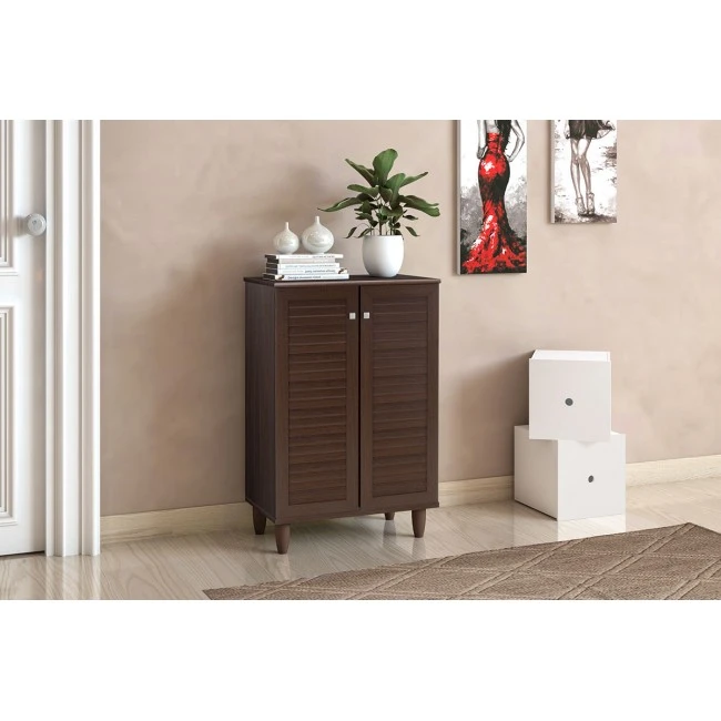 Shoe cabinet SANTΟ pakoworld 10 pairs walnut 60x34.5x91.5cm