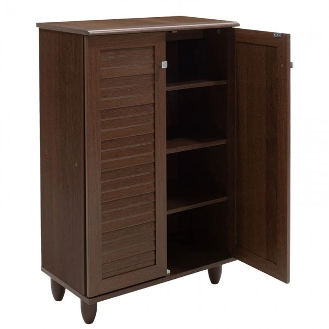 Shoe cabinet SANTΟ pakoworld 10 pairs walnut 60x34.5x91.5cm