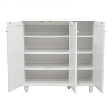 Shoe cabinet Santo pakoworld 16 pairs in white color 89.5x34.5x91.5cm