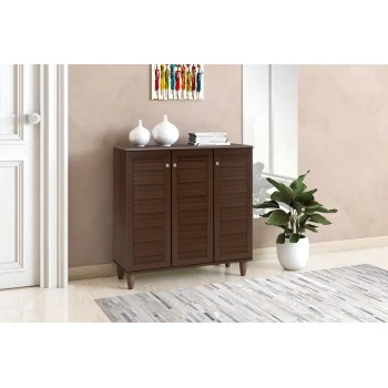 Shoe cabinet SANTΟ pakoworld 16 pairs walnut 89.5x34.5x91.5cm