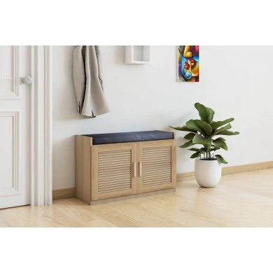 Shoe cabinet stool Crispy pakoworld 9 pairs sonoma 94x34.5x60cm
