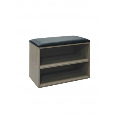 Shoe cabinet stool Kiana pakoworld 4 pairs in grey-oak color 60x32x44cm