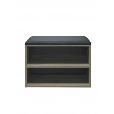 Shoe cabinet stool Kiana pakoworld 4 pairs in grey-oak color 60x32x44cm