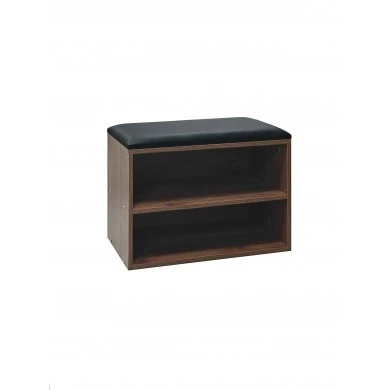 Shoe cabinet stool Kiana pakoworld 4 pairs in walnut color 60x32x44cm