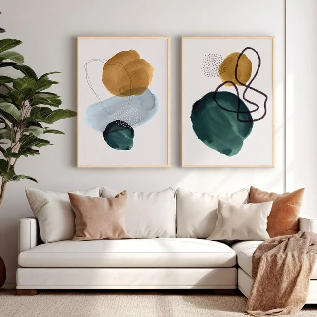 Πίνακας Cerzen pakoworld δίπτυχος με ψηφιακή εκτύπωση και πλαίσιο 33x1.5x48εκ