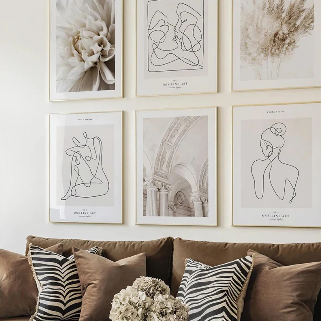 Wall art in frame Greda pakoworld six-panel with digital print 33x1.5x48cm