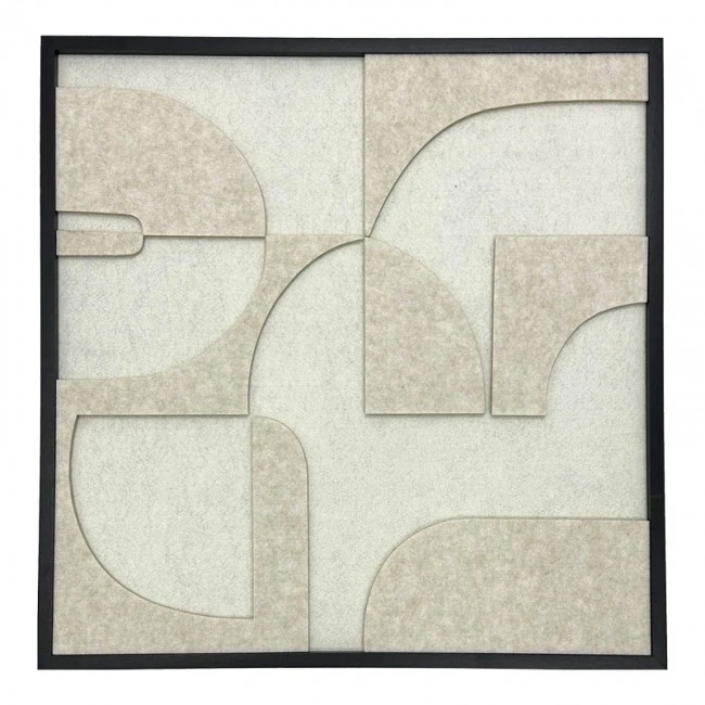 Πίνακας με πλαίσιο Jeire pakoworld λευκό 62x2.5x62εκ