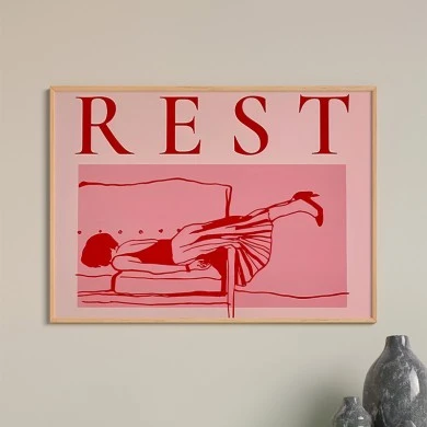 Πίνακας Restika pakoworld με ψηφιακή εκτύπωση και πλαίσιο 48x1.5x33εκ