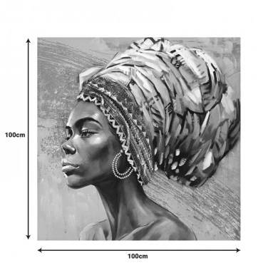 Canvas painting Africana I 3D Inart 100x3x100cm
