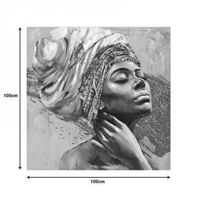 Canvas painting Africana 3D Inart 100x3x100cm