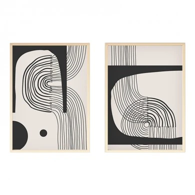 Canvas painting Bajou pakoworld diptych with digital printing 50x3x70cm