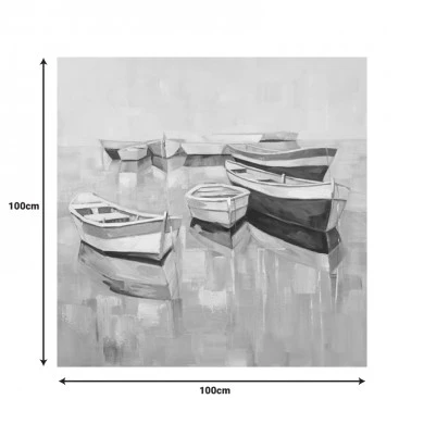 Canvas painting Boatty Ι Inart 100x3x100cm