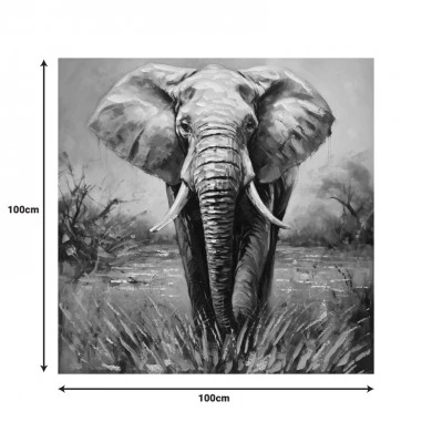 Canvas painting Elepho Inart 100x3x100cm