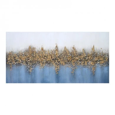 Πίνακας σε καμβά Goldy 3D Inart 120x3x60εκ