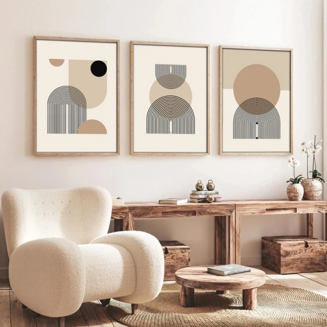 Canvas painting Jefton pakoworld triptych with digital printing 50x2x70cm