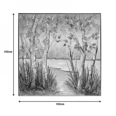 Leambre I 3D Inart canvas painting 102x4.5x102cm