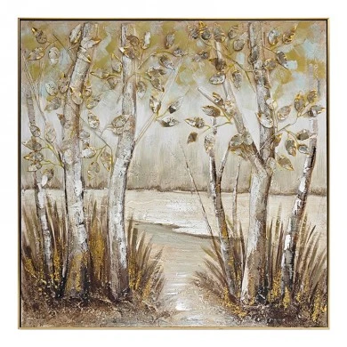 Leambre I 3D Inart canvas painting 102x4.5x102cm