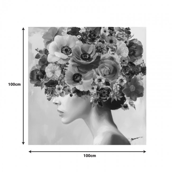 Painting on canvas Mavare Ι Inart with frame 100x3.5x100cm