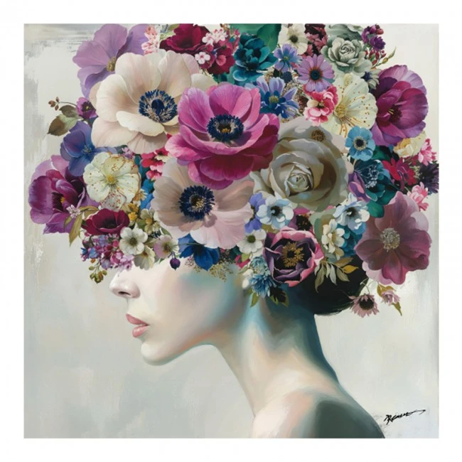 Painting on canvas Mavare Ι Inart with frame 100x3.5x100cm