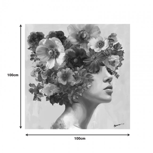 Painting on canvas Mavare Inart with frame 100x3.5x100cm