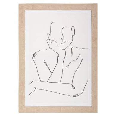 Πίνακας σε καμβά με πλαίσιο Facedy II pakoworld mdf 50x2x70εκ