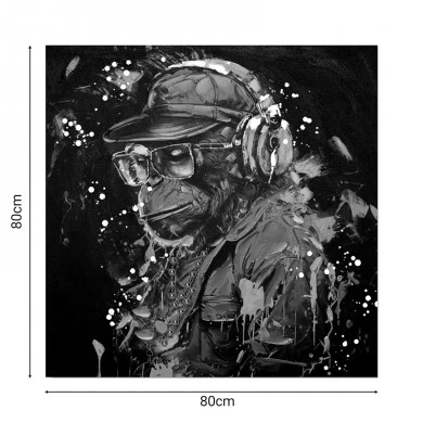 Canvas wall art Monkey 3D Inart 80x3x80cm