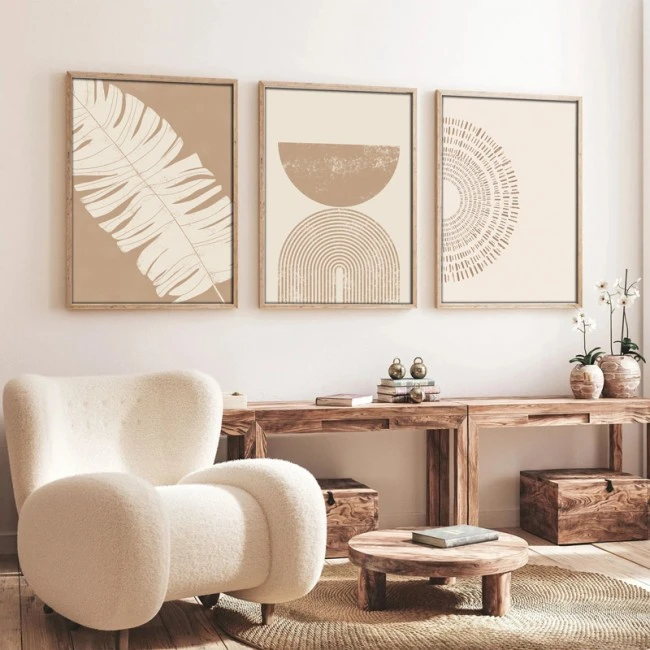 Canvas painting Terpen I pakoworld triptych with digital printing 50x2x70cm