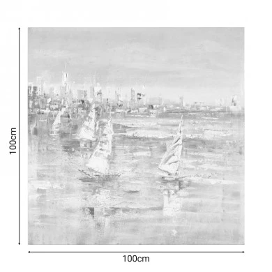 Canvas wall art Watery Inart 100x3x100cm