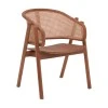 Armchair Anlene pakoworld natural teak wood natural rattan 62x54x82cm